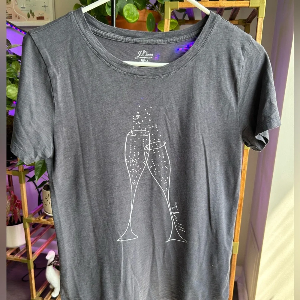 J. Crew Tee with Champagne Glasses